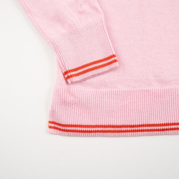 OLD NAVY pink "Love" sweater w/ red trim size S - Picture 5 of 9